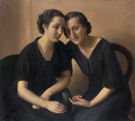 Arturo Abbà "La mamma non c'è più" 1934
olio su tela (cm 88x100)
Firmato e datat