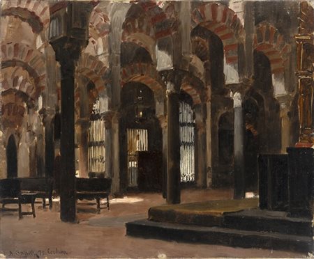 Alberto Pasini "Moschea di Cordova, Spagna" '79
olio su tela (cm 27,5x35)
Firmat