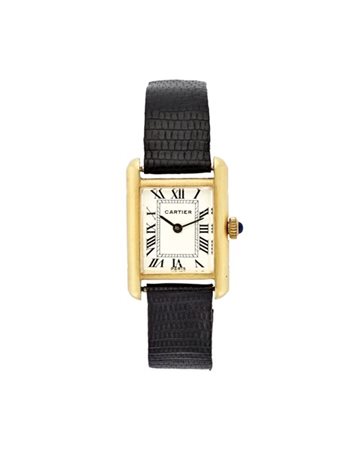 CARTIER 
Orologio da polso da donna in oro 18K
Anni '50/'60
Quadrante, moviment