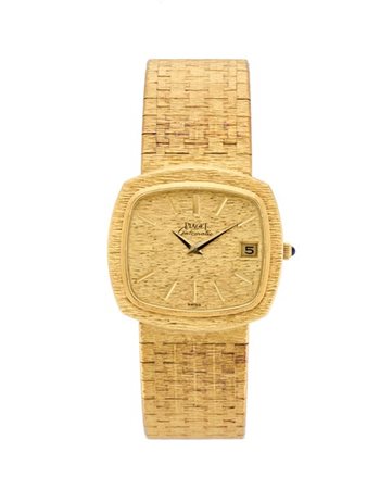 PIAGET
Orologio da polso da uomo in oro 18K con bracciale integrato
Anni '70
Qu