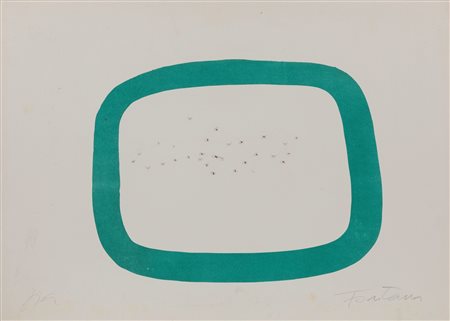 Lucio Fontana (Rosario 1899-Varese 1968)  - Concetto spaziale n. 3, 1961