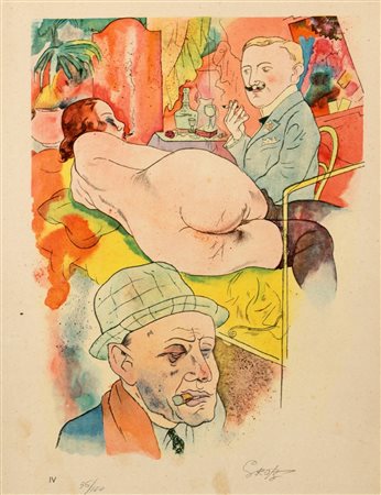 George Grosz (Berlino 1893-1959)  - Nudo di schiena (Ecce Homo n°IV)