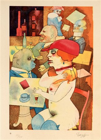 George Grosz (Berlino 1893-1959)  - Beauty, I Shall Praise (Ecce Homo n° III)