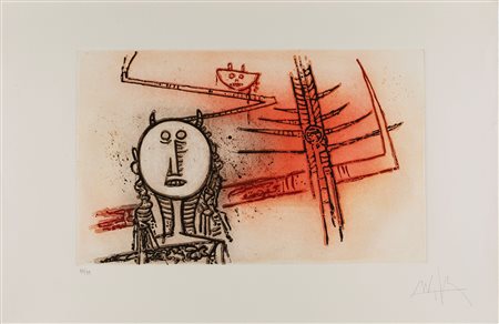 Wifredo Lam (Sagua la Grande 1902-Parigi 1982)  - Senza titolo, 1974