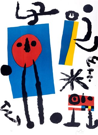 Joan Mirò (Barcellona 1893-Maiorca 1983)  - Famille d'oiseleurs, 1955