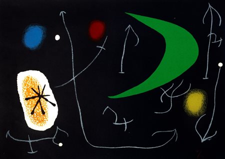 Joan Mirò (Barcellona 1893-Maiorca 1983)  - Le Lezard aux plumes d'or, 1971