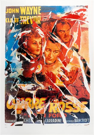 Mimmo Rotella (Catanzaro 1918-Milano  2006)  - Ombre rosse