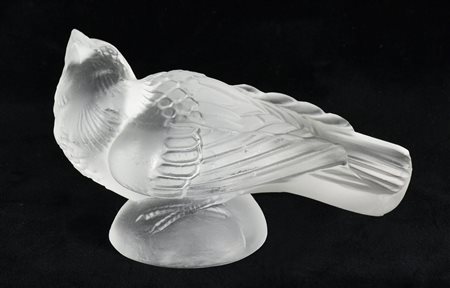 SCULTURA IN CRISTALLO tipo Lalique Boemia, seconda meta' XX sec. 10x7x6 cm