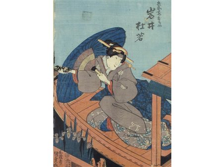 Utagawa Kunisada (1786-1865) Cina (XIX secolo) Cromolitografia su carta...