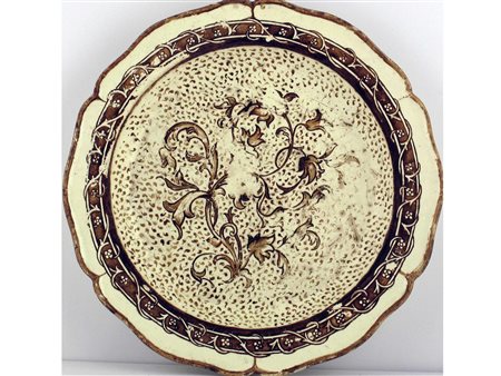 Piatto in ceramica Epoca XIX secolo Diametro 35 cm