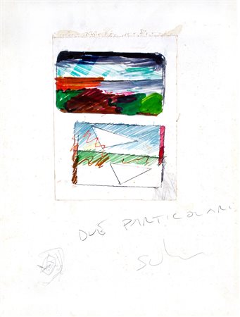 Mario Schifano, Due particolari, 1973-78 Pennarelli, grafite e collage su...