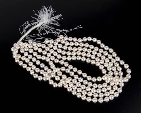 4 fili di perle akoya