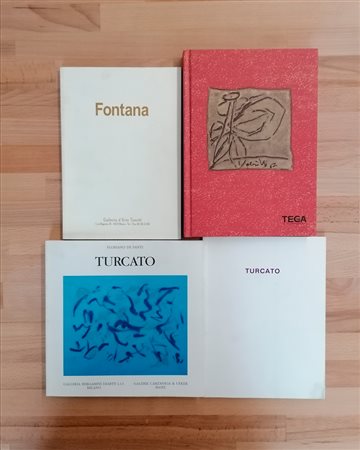 ARTISTI VARI ( FONTANA, ACHILLE PERILLI, TURCATO) – Lotto unico di 4 cataloghi