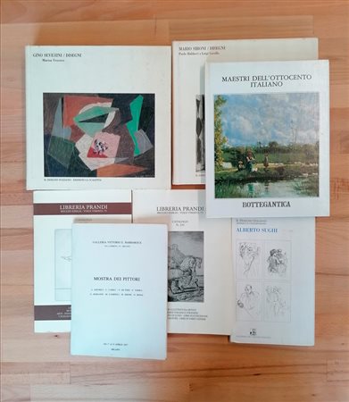 ARTISTI ITALIANI ( MARIO SIRONI, GINO SEVERINI, ALBERTO SUGHI, MAESTRI DELL'OTTOCENTO ITALIANO) -Lotto unico di 7 cataloghi
