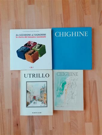 ARTISTI VARI ( AZZARONI, SIGNORINI, CHIGHINE, UTRILLO) – Lotto unico di 4 cataloghi