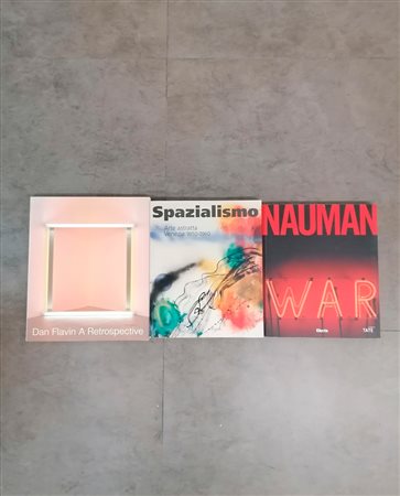 ARTISTI VARI ( SPAZIALISMO, DAN FLAVIN, BRUCE NAUMAN) -Lotto unico di 3 cataloghi