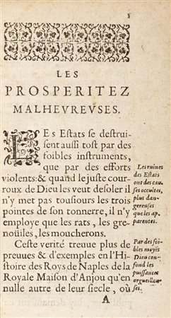 Matthieu, Pierre - Histoire de prosperitez malheureuses d'une femme Catenoise, grande Senechalle de Naples