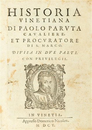 Paruta, Paolo - Discorsi Politici [...] divisi in due libri ne i quali si considerano diversi fatti illustri, e memorabili di Prencipi, e di Repubbliche Antiche, e moderne