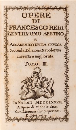 Redi, Francesco - Lettere [...] dedicate all'illustrissimo Signore Antonio Vallisnieri