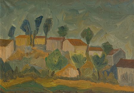 CARLO BESTETTI - Paesaggio a Valaperta, 1959