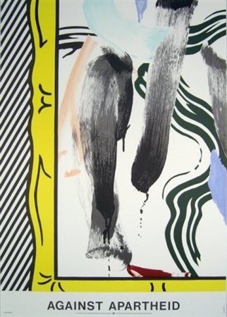 Roy Lichtenstein “Against Apartheid Poster” 1983