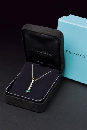 Tiffany & Co. 'Jazz' Platino collier con smeraldo e diamanti 