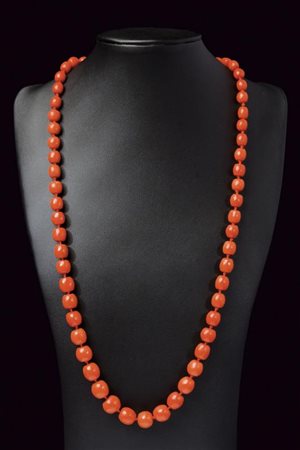 Collana in corallo rosso Mediterraneo