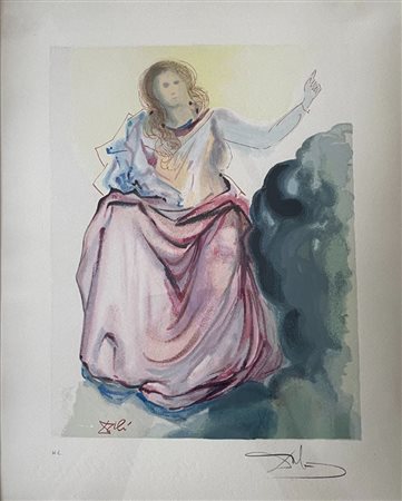 SALVADOR DALÌ, Disegno a mano del Cristo che saluta