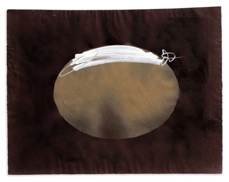 ANTONI TÀPIES (1923-2012) - Blanc sobre oval, 1980