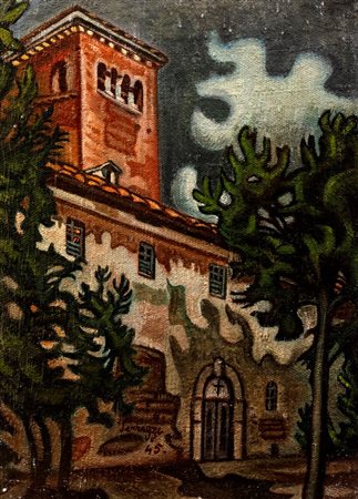 Benvenuto  Ferrazzi (Roma 1892-1969)  - Convento dei SS. Quattro Coronati, 1945