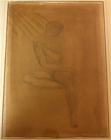 Maurice Sterne (Libau 1878-Mount Kisco 1957)  - Nudo di donna seduta, 1910