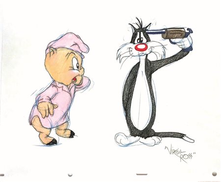 Ross Virgil (1907-2018), Sylvester and Porky Pig 