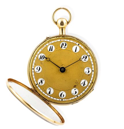 Orologio da tasca suoneria quarti a con scappamento a verga in oro 18k, 1810 circa. Funzionante da revisionare