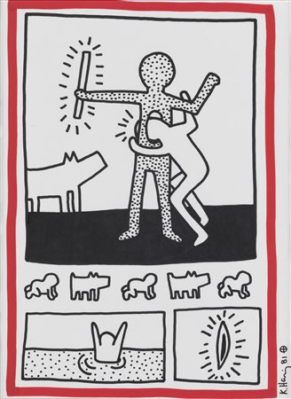 HARING KEITH  (1958 - 1990) - Attribuito. Senza titolo.