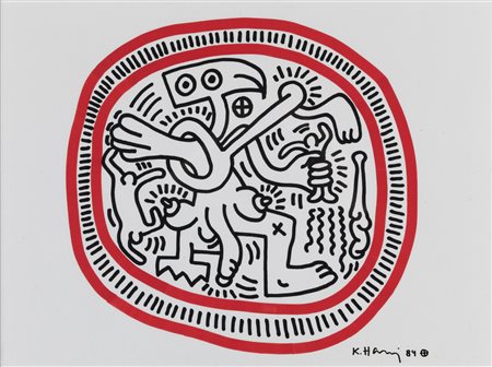 HARING KEITH  (1958 - 1990) - Attribuito. Senza titolo.