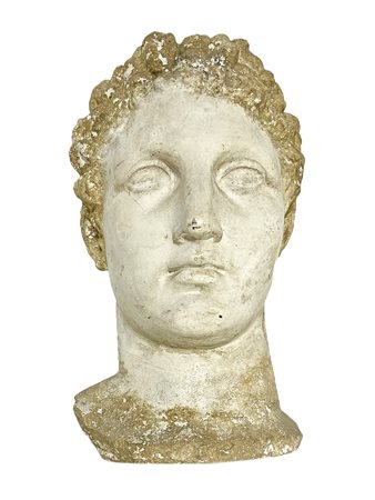 Testa in marmo statuario dell'inizio del XVI secolo. XVI secolo, 36 cm, base...