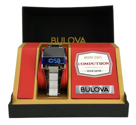 BULOVA COMPUTRON 1976 RE-EDITION cassa e bracciale in acciao, quadrante...