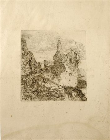 Giovanni Fattori (Livorno, 1825 - Firenze, 1908) Rovine del Castello di...