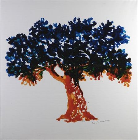 Mario Schifano (Homs, 1934 - Roma, 1998) Albero, 1979 - 81 Smalto su tela,...