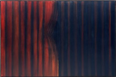 Ross Bleckner (New York, 1949) Veiling and forgetting, 1981 Olio e cera su...