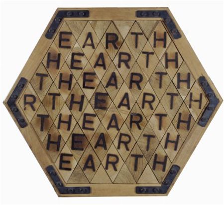 Joe Tilson (Londra, 1928) Earth Earth, 1987 Legni a rombo, con lettere...