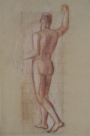 Achille Funi (Ferrara, 1890 - Appiano Gentile, 1972) Nudo di schiena...