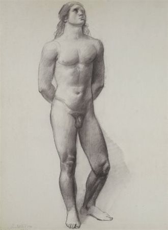 Achille Funi (Ferrara, 1890 - Appiano Gentile, 1972) Nudo maschile, 1931...