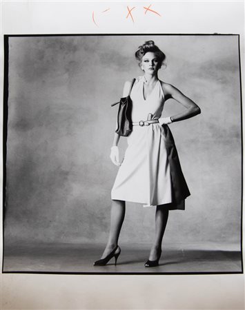 Irving Penn (Plainfield, 1917 - New York, 2009) per Basile su Vogue Italia, 1980 con modella -