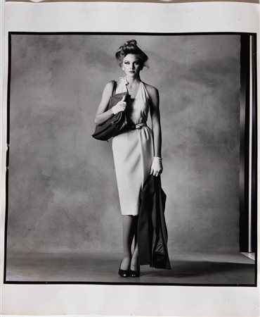 Irving Penn (Plainfield, 1917 - New York, 2009) per Basile su Vogue Italia, 1980 con modella -