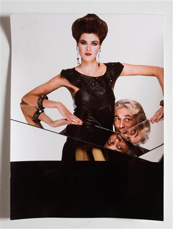 Billy King (1939 - New York, 1987), Carol Alt con Nando Miglio - Stampa fotografica su carta a