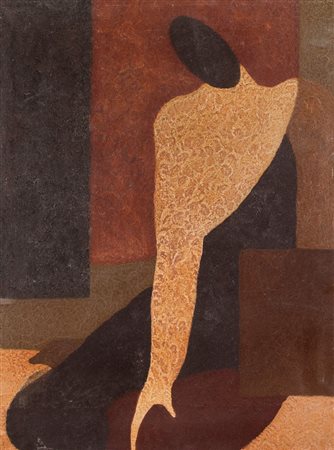 GIANCARLO CASTELLI (XX secolo) "Senza titolo", 1983. Olio su tela. Cm 80x60....