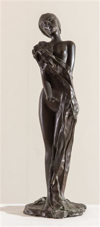 MICHEL MATHONNAT (1944) "Donna", 1979. Scultura in bronzo. Cm 31,5x10x13....