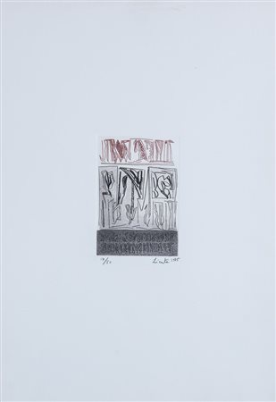 RICCARDO LICATA (Torino 1929 - Venezia 2014) "Senza titolo", 1975. Litografia...