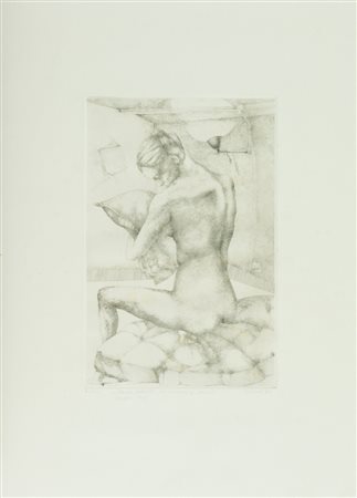 Ugo Attardi Nudo di schiena, 1992 Acquaforte di cm. 37x25, su carta di cm....